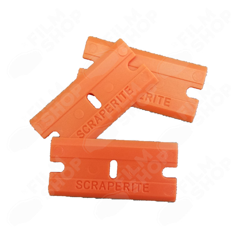 Scraperite Orange Plastic Standard Rectangle Razor Blades -- 100 pack