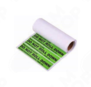 Do not roll down stickers
